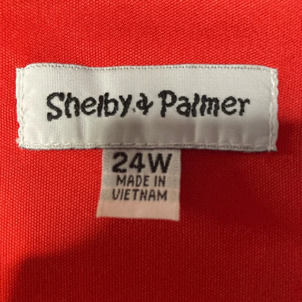 VTG Shelby Palmer Blouson Chevron Maxi Dress Womens 24 24W Plus Maximalist $89
